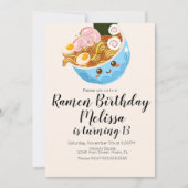 Cute Pho Oriental Ramen Birthday Dinner Kaart (Voorkant)