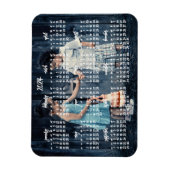 Cute Photo 2024 Magnetische Kalender 3x4 Magneet (Verticaal)