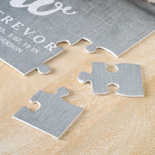 Cute Photo Baby Birth Notice Legpuzzel (Zijkant)