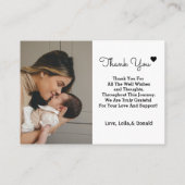 Cute Photo Birth Announcement Card | Nieuwe babyka Informatiekaartje (Achterkant)
