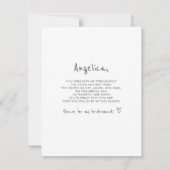 Cute Photo Bridesmaid proposal Kaart Sjabloon (Achterkant)