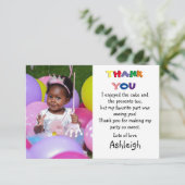 Cute Photo Flat Bedankkaart (Staand voorkant)