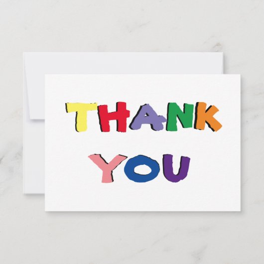 Cute Photo Flat Bedankkaart (Achterkant)