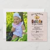 Cute Photo Gobble Til you wobble Birthday Kaart (Voorkant)