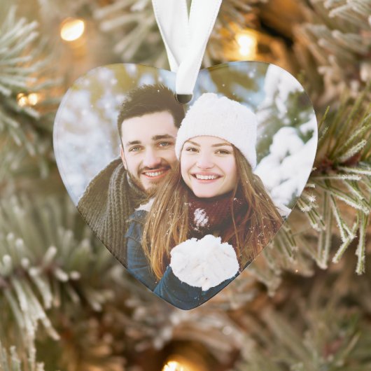 Cute Photo Keepomwille Heart, onze eerste kerst Ornament (Boom)