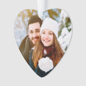 Cute Photo Keepomwille Heart, onze eerste kerst Ornament (voorkant)