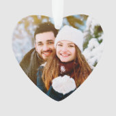 Cute Photo Keepomwille Heart, onze eerste kerst Ornament (voorkant)