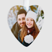 Cute Photo Keepomwille Heart, onze eerste kerst Ornament (voorkant)