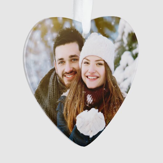 Cute Photo Keepomwille Heart, onze eerste kerst Ornament (voorkant)