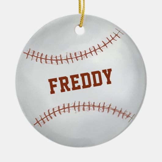 Cute Photo Keepsake Baseball Personalized  Keramisch Ornament (Voorkant)