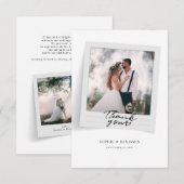 Cute Photo Lijst Hand-Lettered Wedding Bedankkaart (Voorkant / Achterkant)