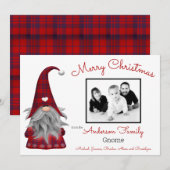 Cute Photo Merry Kerstmis Elf Personalized Gnome Feestdagenkaart (Voorkant / Achterkant)