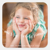 Cute Photo Merry kerstviare Stickers (Voorkant)