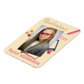 Cute Photo Middle School Afstuderen Favor Magneet (Linkerzijde)