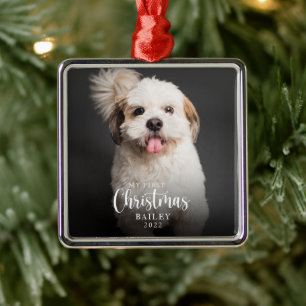 Cute Photo My First Kerstmis Pet Ornament