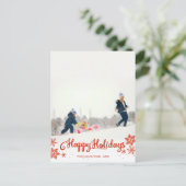 Cute Photo Prettige feestdagen Snowflake Kerstmis Briefkaart (Staand voorkant)