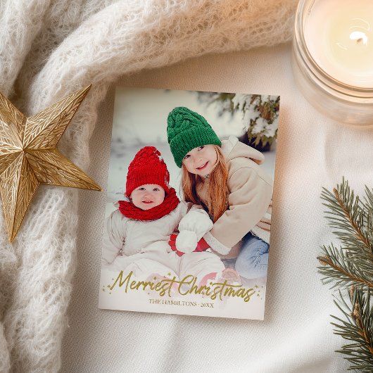 Cute Photo Prettige feestdagen Snowflake Kerstmis Briefkaart