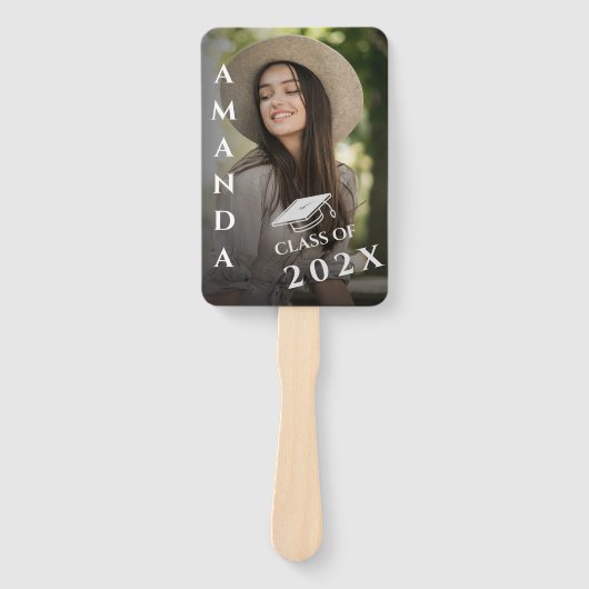 Cute Photo Quote Red 2022 Afstuderen Hartelijk dan Handwaaier (Voorkant)