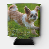 Cute Photo Running Shih Tzu Dog Blikjeskoeler (Voorkant)