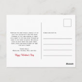 Cute Photo Valentijnsdag Brush Script Briefkaart (Achterkant)