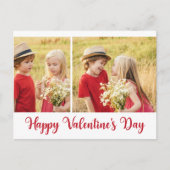 Cute Photo Valentijnsdag Brush Script Briefkaart (Voorkant)