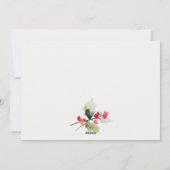 Cute Photo Watercolor Meowy Christmas Tree Cat Feestdagenkaart (Achterkant)