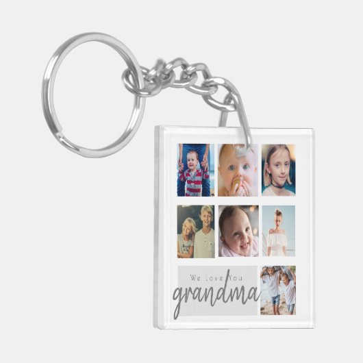 Cute photocollage oma gift moederdag sleutelhanger (Voorkant Links)