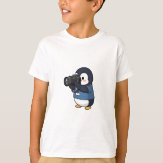 Cute Photographer Penguin Taking Pictures with DSL T-shirt