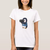Cute Photographer Penguin Taking Pictures with DSL T-shirt (Voorkant)
