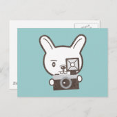 Cute Photographer Rabbit Briefkaart (Voorkant / Achterkant)