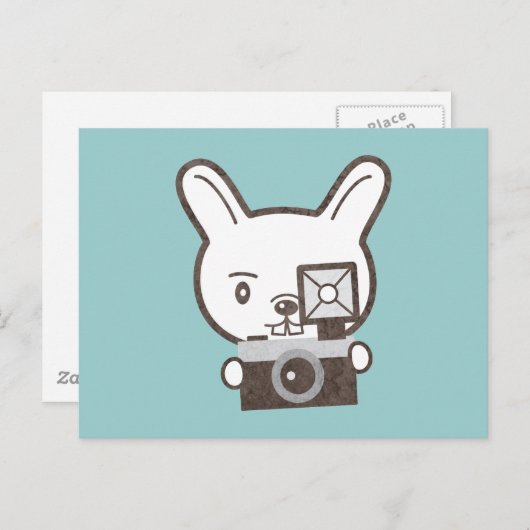 Cute Photographer Rabbit Briefkaart (Voorkant / Achterkant)