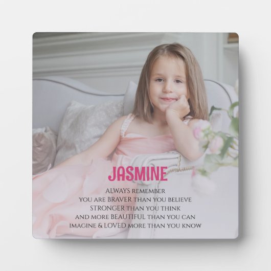 Cute photoquote dochter fotoplaat (Voorkant)