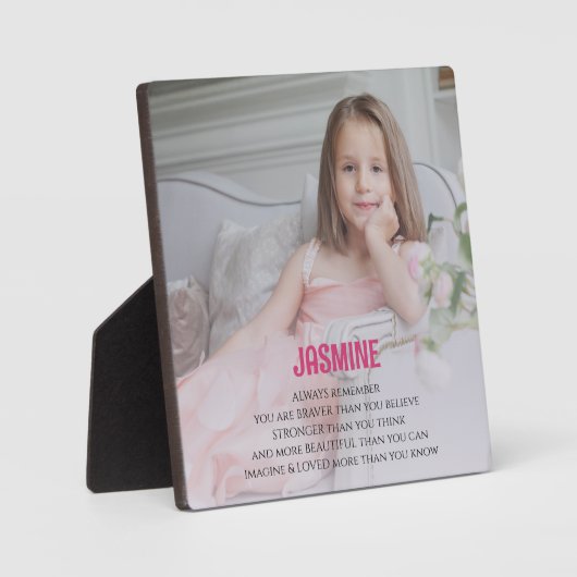 Cute photoquote dochter fotoplaat (Voorkant)