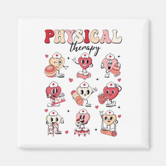 Cute Physical Therapy Valentine's Day Pt Pta Pedia Magneet (Voorkant)