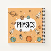 Cute Physics Science Space Rocket Planets Personal Notitieboek (Achterkant)
