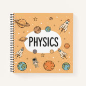 Cute Physics Science Space Rocket Planets Personal Notitieboek (Voorkant)