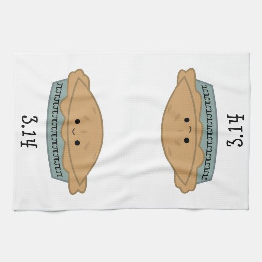 Cute Pi Dag 3.14 Theedoek (Horizontaal)