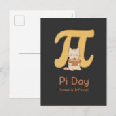 Cute Pi-dag Kattenshirt Feestdagenkaart (Voorkant / Achterkant)