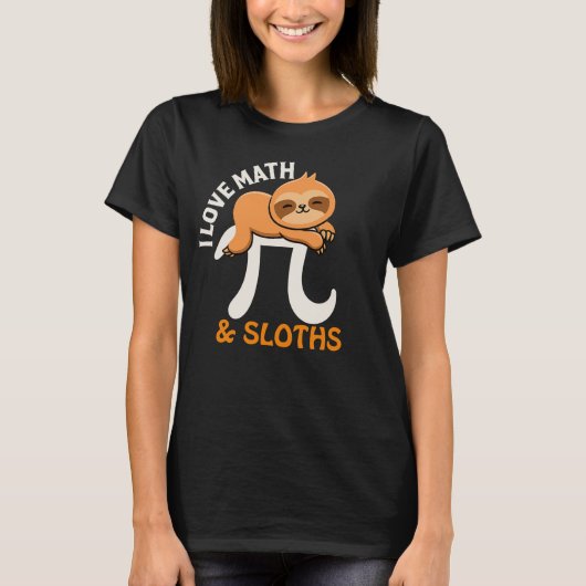 Cute Pi Day Sloth Math Teacher Tee T-shirt (Voorkant)