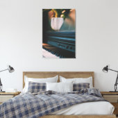 Cute Piano Artwork Canvas Afdruk (Insitu (Slaapkamer))