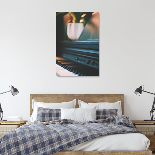 Cute Piano Artwork Canvas Afdruk (Insitu (Slaapkamer))
