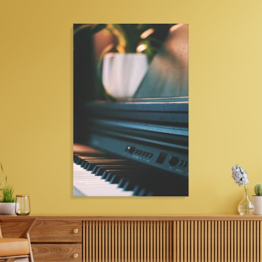 Cute Piano Artwork Canvas Afdruk (Insitu (Woonkamer))