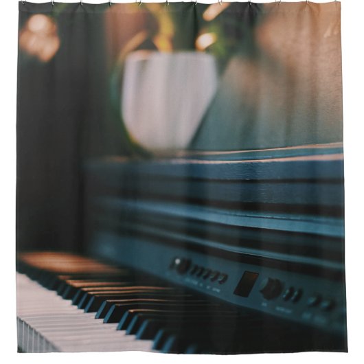 Cute Piano Artwork Douchegordijn (Voorkant)