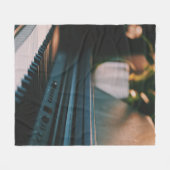 Cute Piano Artwork Fleece Deken (Voorkant (Horizontaal))