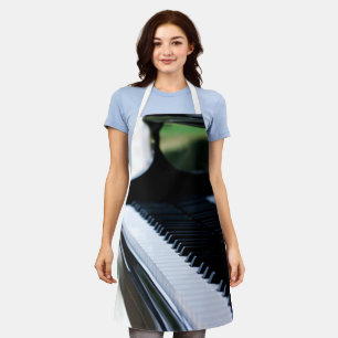 Cute Piano Artwork Schort