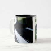Cute Piano Artwork Tweekleurige Koffiemok (Voorkant links)