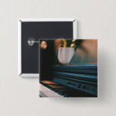 Cute Piano Artwork Vierkante Button 5,1 Cm (Voorkant /achterkant)