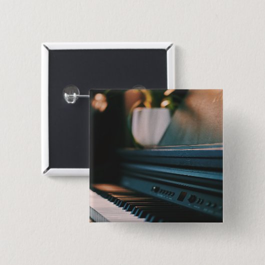 Cute Piano Artwork Vierkante Button 5,1 Cm (Voorkant /achterkant)
