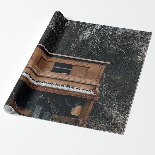 Cute Piano Cadeaupapier (Uitgerold)