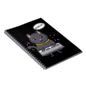 Cute Piano Cat Music Kitten Lover Notitieboek (Rechterzijde)